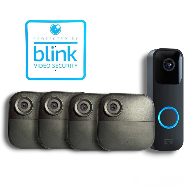 Blink 5 Camera Whole Home 4th Gen Security System Bundle with HD Video Doorbell