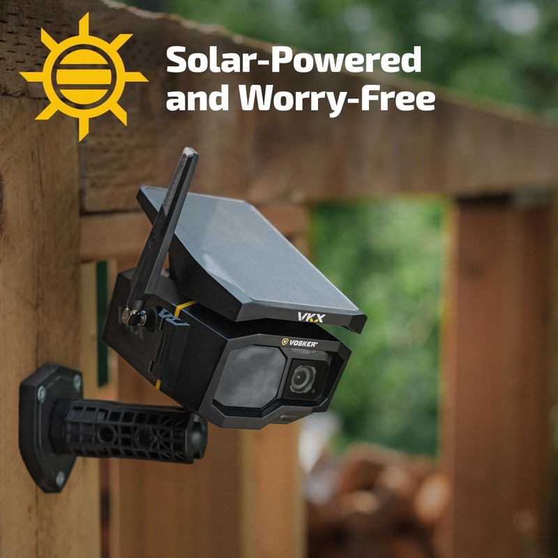 VKX Solar Powered 4G-LTE Outdoor Cellular Security Camera - No WiFi Needed, M... gallery