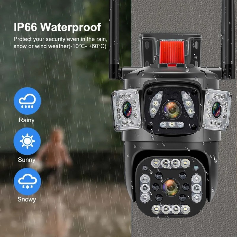 2 Pack Outdoor Security Camera 4K IP Waterproof Night Vision WiFi Surveillance gallery