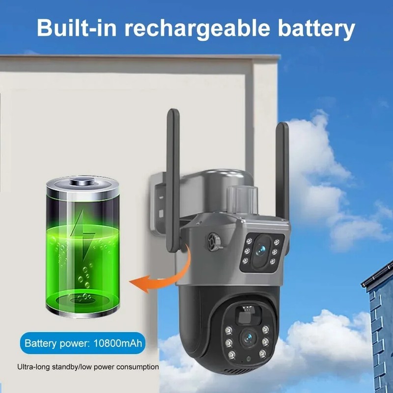 8MP Solar Battery Camera WiFi Security AI Human Detect Video Surveillance CCTV gallery