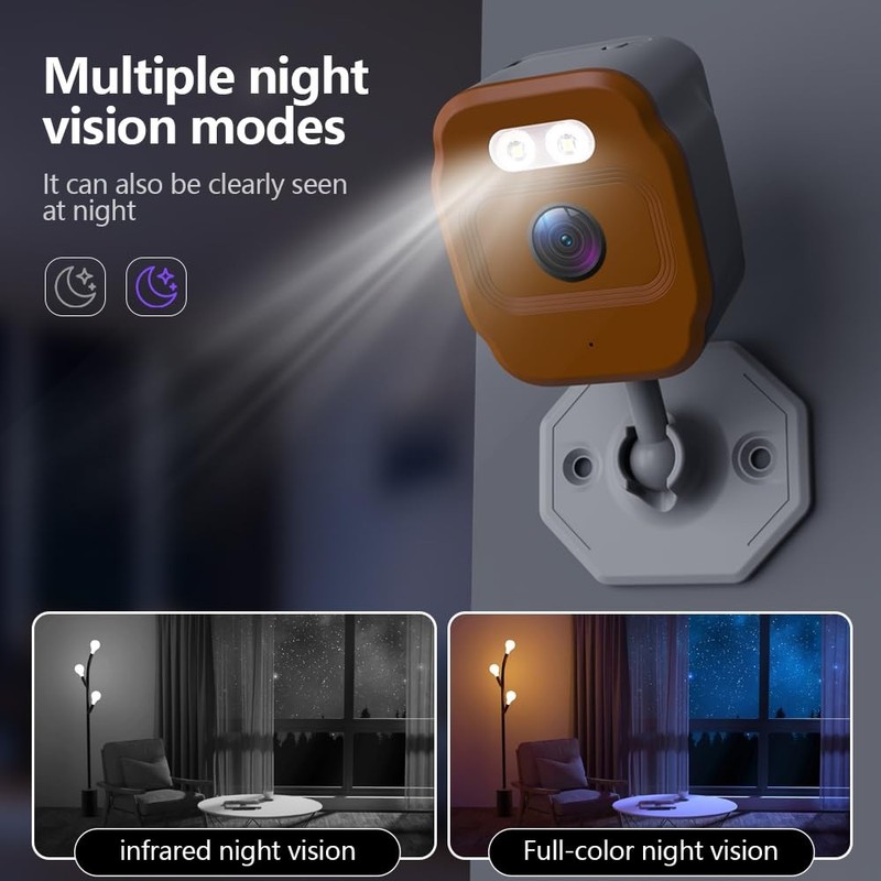 PHANSATIM Smart WiFi Camera 2Pcs 1080P Indoor Security Camera gallery