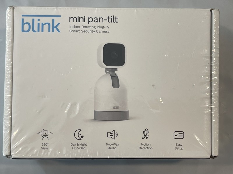 Blink Mini Pan-Tilt Indoor 360° HD Wi-Fi Security Camera Alexa Motion Audio