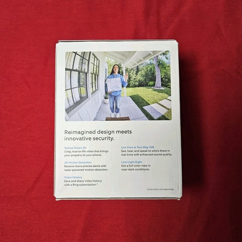 Ring Wired Doorbell Plus, SILVER, Retinal 2K New+Sealed gallery