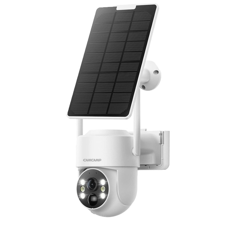 CAMCAMP Solar Security Camera Outdoor Wireless Home Surveillance work with Alexa