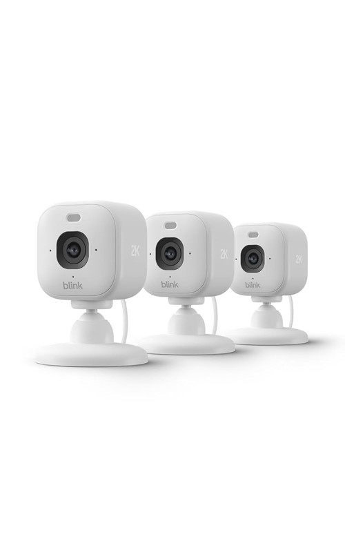 Blink Mini 2K+ (newest model) – Plug-in Home & Pet Indoor Security Camera with 2 gallery