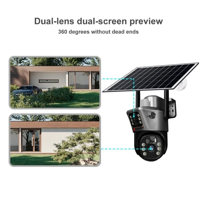V380 Wireless Smart Solar Cámara Bulet-Dome Linkage Camara gallery