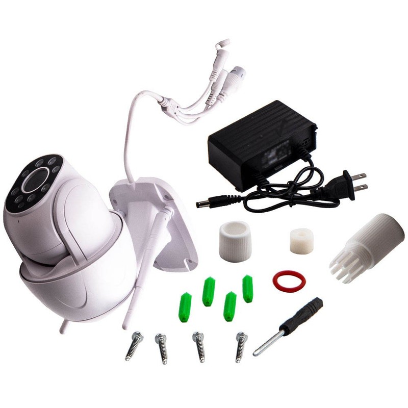 1080P Wireless Security Camera Indoor Outdoor System Waterproof Dome White IP66 gallery