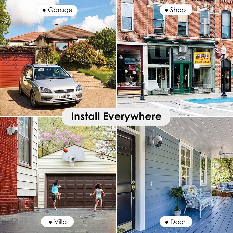 ieGeek Outdoor Wireless Solar Security Camera 360° PTZ WiFi Battery Powered CCTV gallery