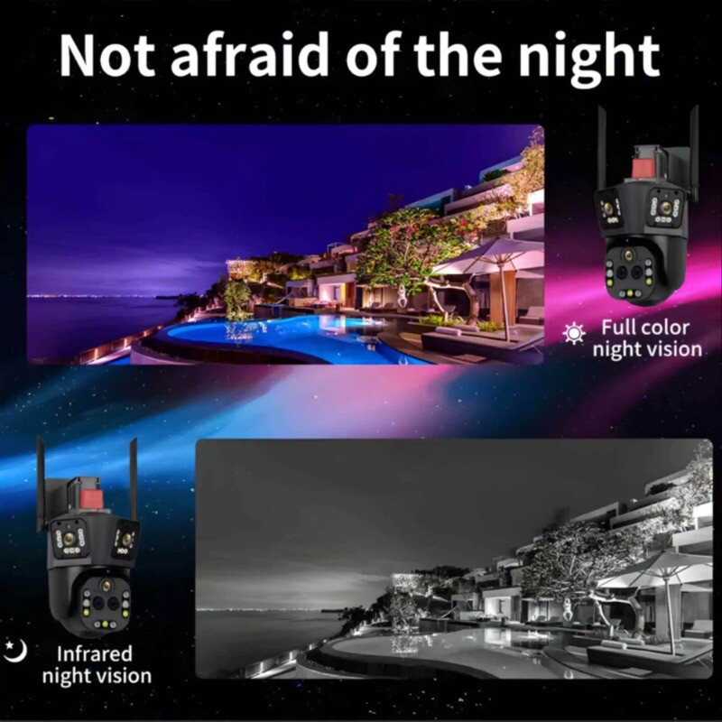 10K 20MP WiFi IP Camera 3 Screens Outdoor 360° Security Ai Tracking CCTV Camera gallery
