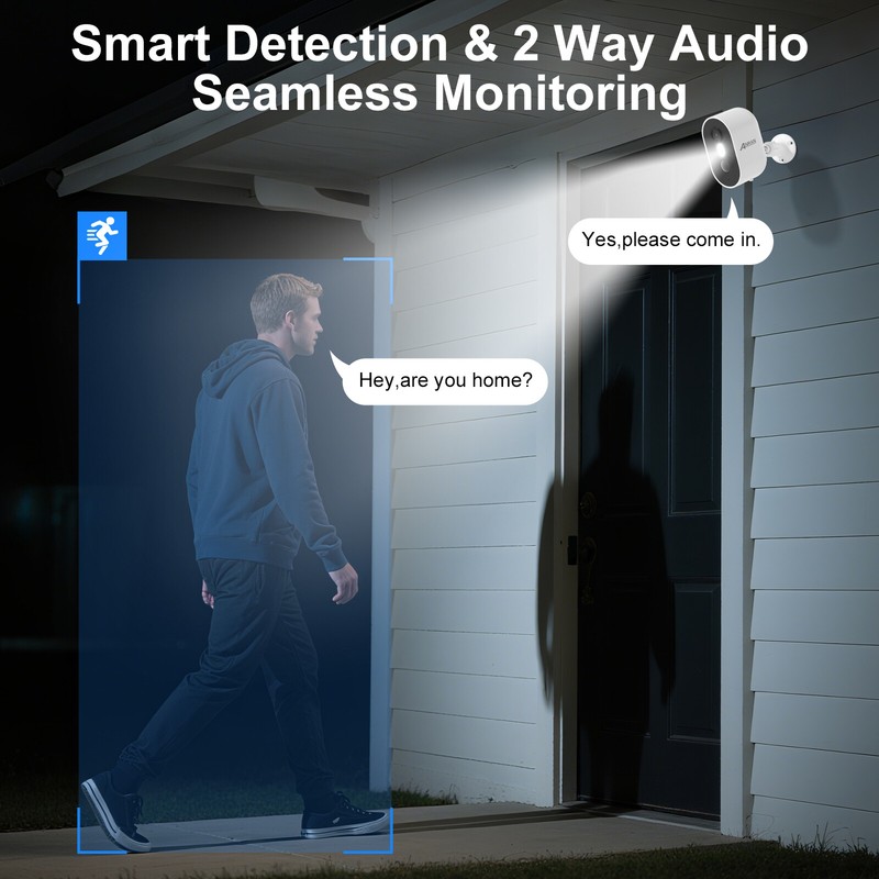 ANRAN 3MP WiFi Solar Battery Outdoor Security Camera Wireless Home CCTV Cameras gallery
