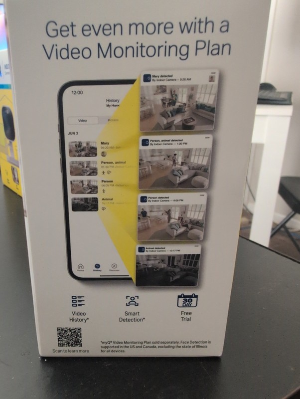 myQ Indoor Plug-in Security Camera Gen 2 – 2K Smart Wi-Fi Camera with Night V... gallery