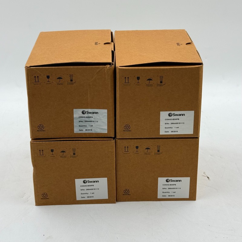 LOT OF 4 - Swann 3MP HD CONHD-B3MPB 3MP IP PoE Bullet Cameras gallery