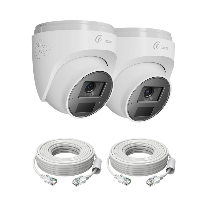 Loocam 4K PoE Add-On Wired Security IP Camera, Only Work with Loocam 4K PoE NVR