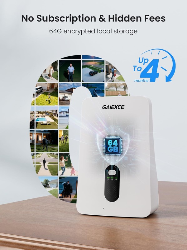 Solar Security Cameras Wireless Outdoor 4 Cam Kit Expadable to 10H, No Subscr... gallery