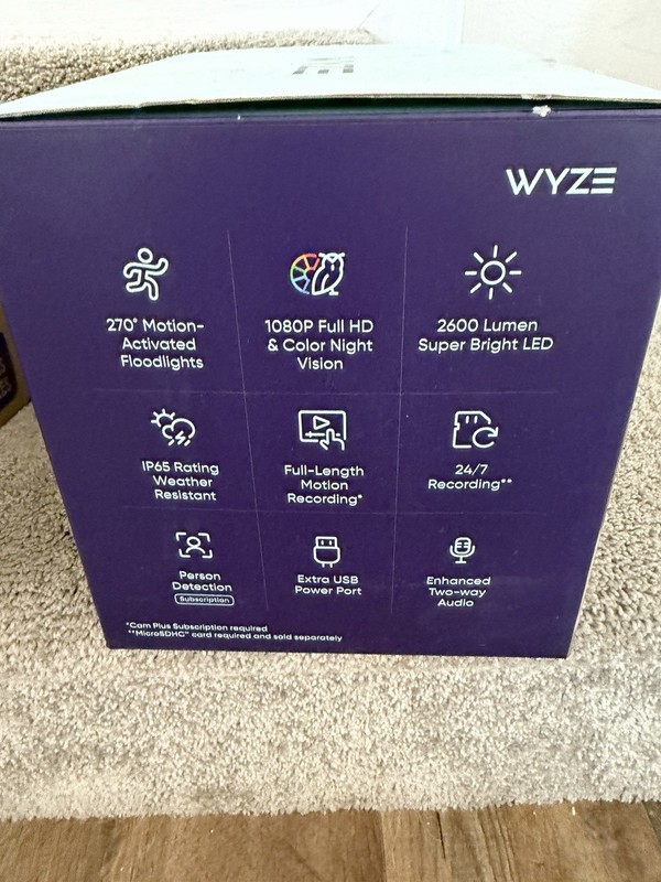 Wyze Cam Floodlight, Wired 1080p HD IP65 Outdoor Smart Security Camera, WYZEC3FL gallery
