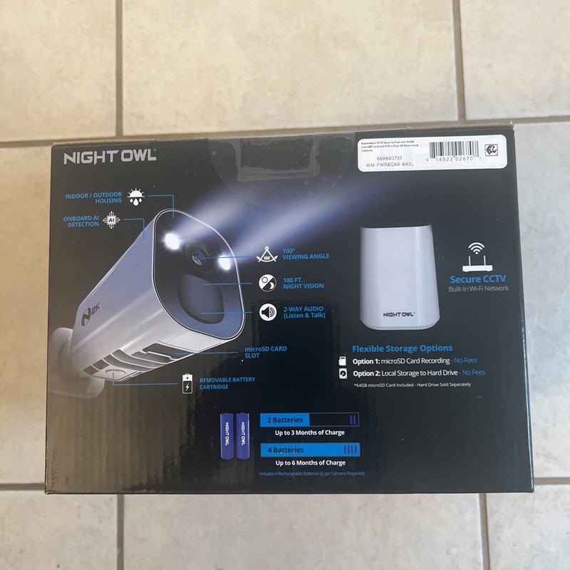 NIGHT OWL 2K HD BATTERY WI-FI SECURITY SYSTEM CAMERAS ( 3 Pack ) BRAND NEW gallery