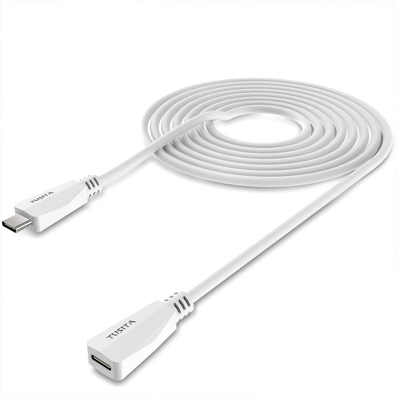 TUSITA Power Extension Cable (20ft/6M) - USB C,Male to USB-C Extension, Black