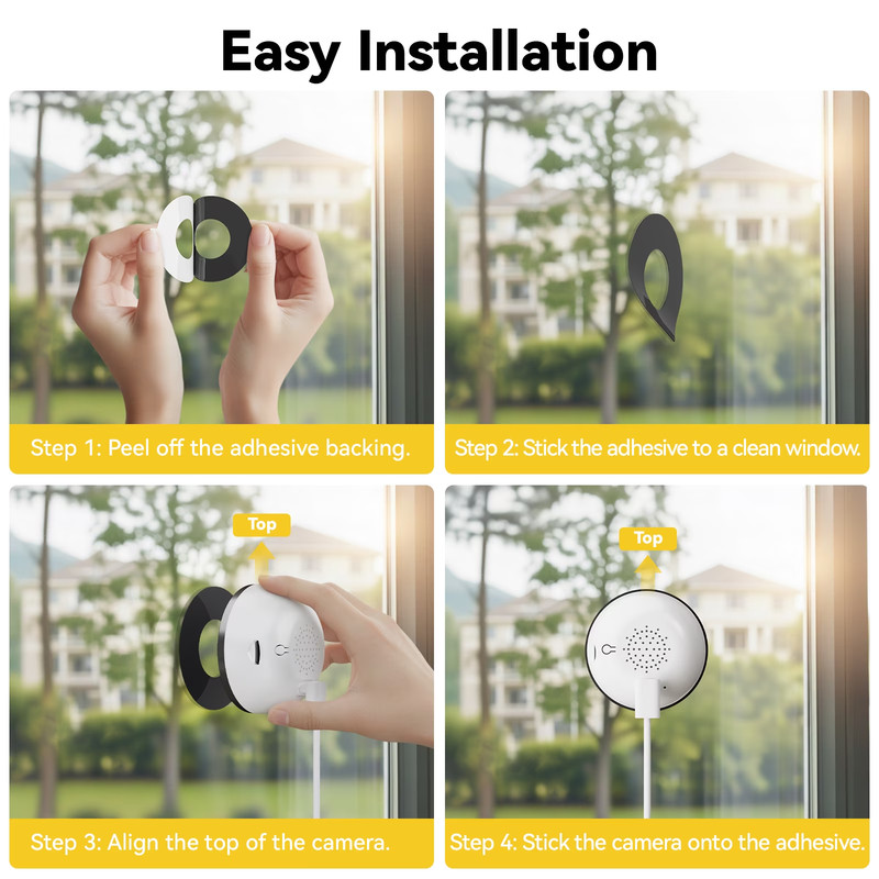 Window Camera, 2.4G&5G WIFI Smart Security Camera, 4MP Home Security Camera for gallery