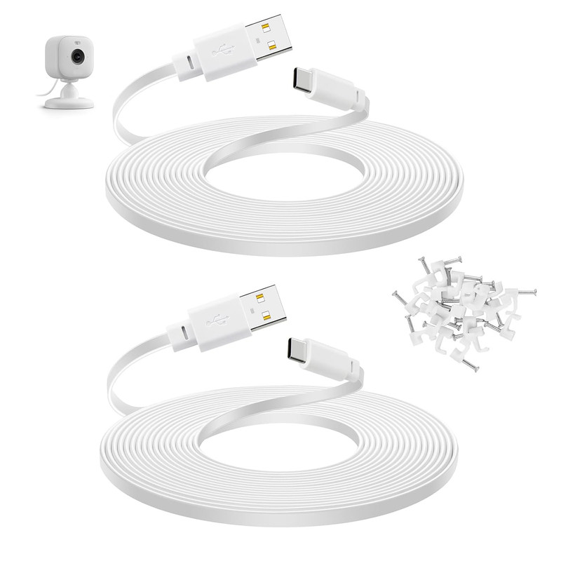 2-Pack 30 Ft Power Cord for Blink Mini 2, Blink Outdoor 4 Camera, Long USB C Ext gallery