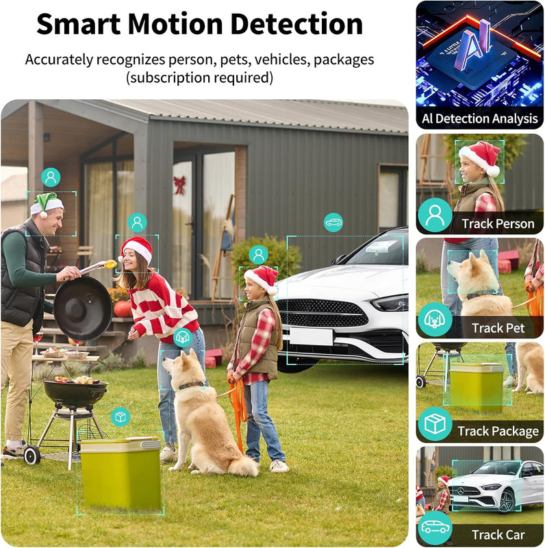 Security Cameras Wireless Outdoor,2K Indoor Wifi Wireless Cameras,Outside Batter gallery