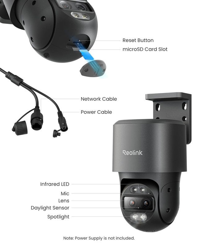 PoE PTZ Security Camera System, 4K Camera with Dual-Lens, 6X Hybrid Zoom, 355... gallery
