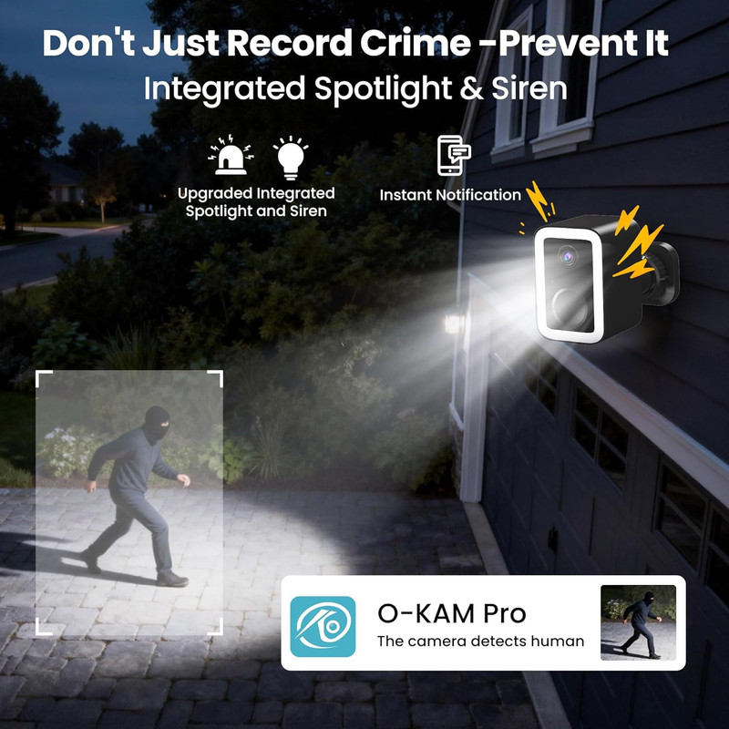 【2 Pack】Security Cameras Wireless Outdoor, Color Night Vision Even in the Dark, gallery