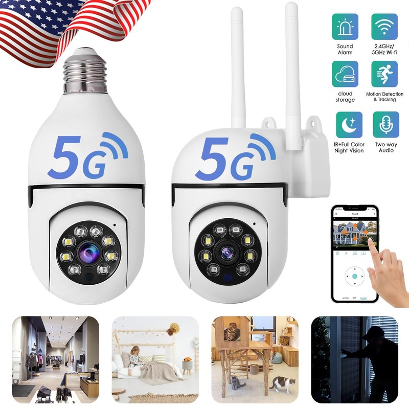 5G & 2.4G Wi-Fi 1080P Security Camera System Outdoor Home Night Vision Cam