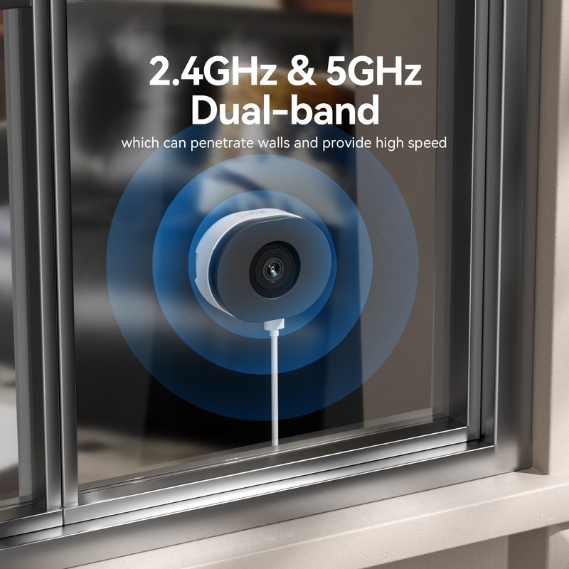 4MP 2.5K Window Camera Wireless Security Camera Color Night Vision 5G&2.4G WIFI gallery