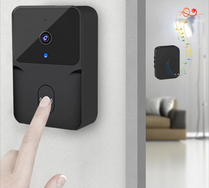 D9 Smart Doorbell 2.4 GHz Battery Operated Black read description