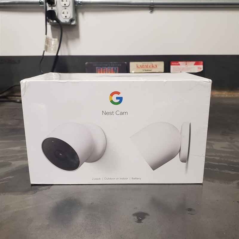 Google Nest Cam Indoor/Outdoor Surveillance Camera G3AL9 Snow Pack of 2
