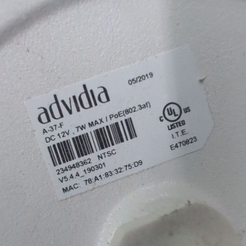 Advidia A-37-F PoE IP Dome Cameras Indoor Color/Night Vision White