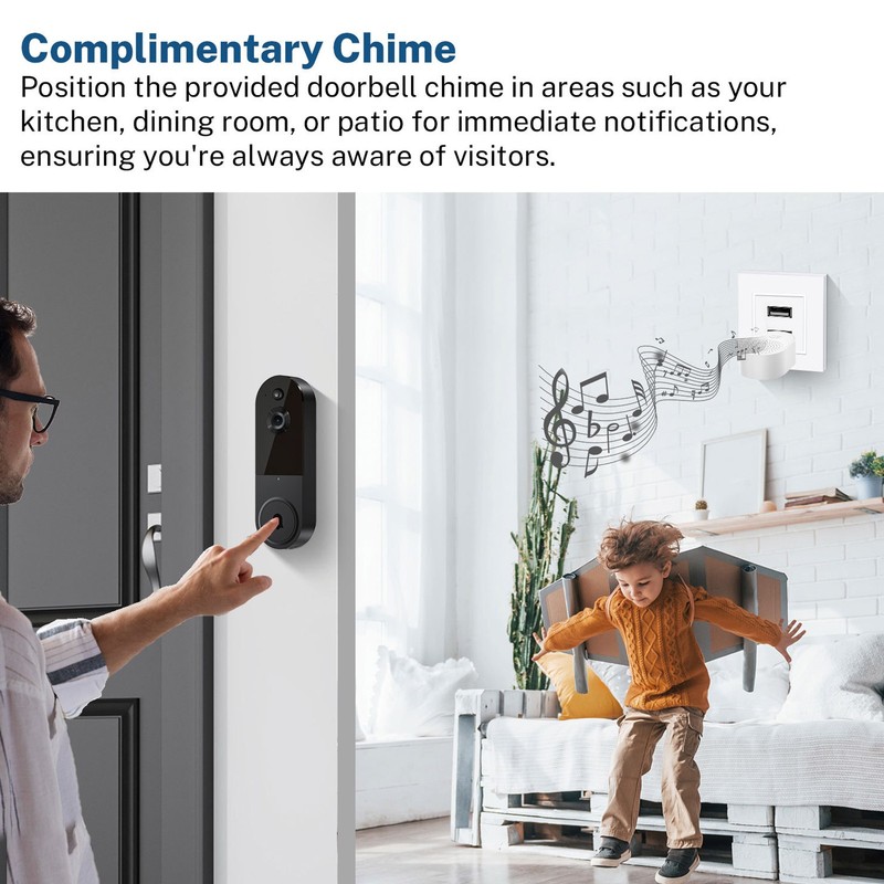 New Video Doorbell 1080p HD Camera WI-FI Night Vision Motion Detection Wireless gallery