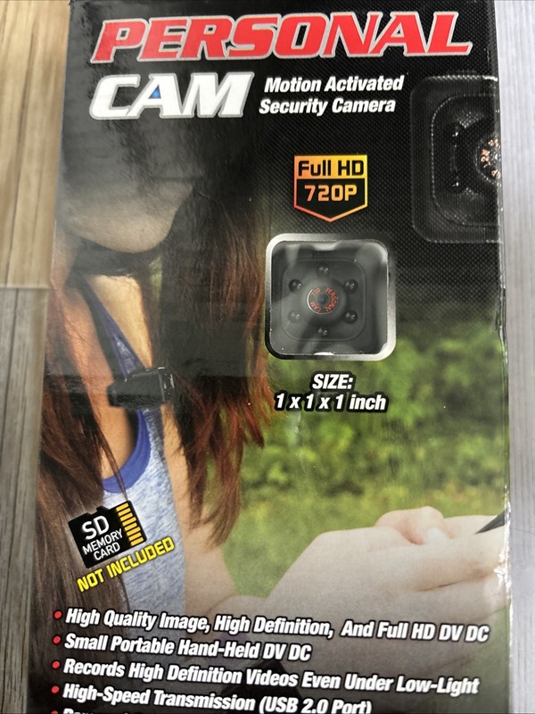 PERSONAL CAM, Cordless Motion Activated Security Camera; 720P HD; Wide Lens; NIB gallery