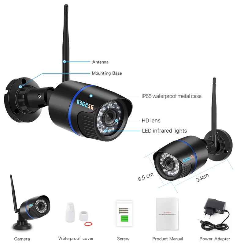 1080P HD IP Camera Wifi IR Night Vision SD Card Wireless Camera 2MP Audio Record gallery