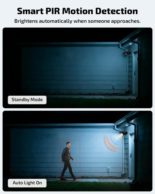 Solar Powered Fake Security Camera Outdoor with Motion Sensor Floodlight, Dummy gallery