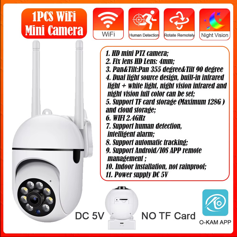 4K 8MP WiFi IP Camera Dual Lens Dual Screen Wireless Outdoor Security Cameras PT