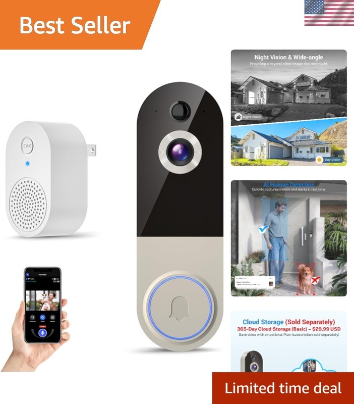 Outdoor Wireless Dome Security Camera – 1080P with Night Vision & App Control