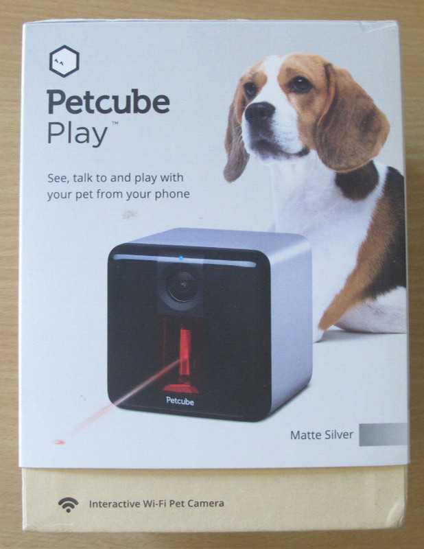 Petcube Play Indoor 1080p Wi-Fi Pet Camera with Built-In Laser Toy Matte Silver