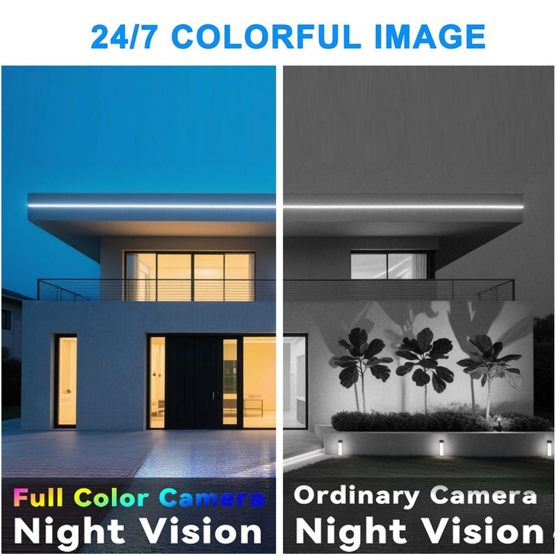 8MP 4K PoE IP Full Color Night Vision Outdoor, 2.8mm Wide Angle 105° FOV, H.2... gallery