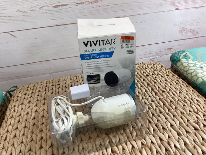 Vivitar Smart Security Outdoor Wi-Fi Camera - 1080p HD - Used in Box, White gallery