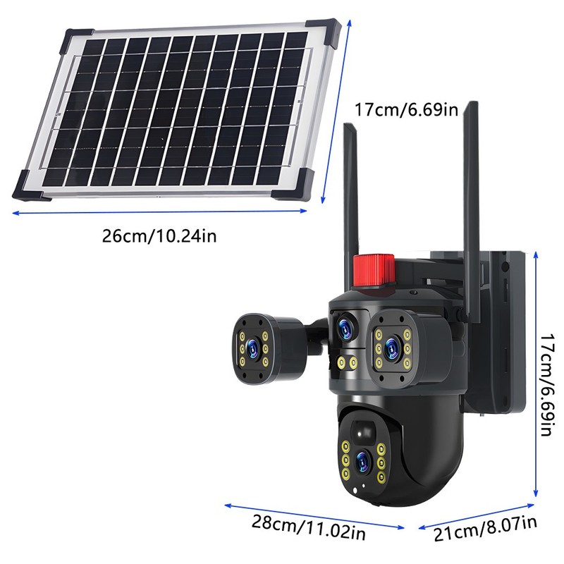 Camaras De Seguridad Para Exterior Solar WIFI Inalambrica Con Vision Nocturna gallery