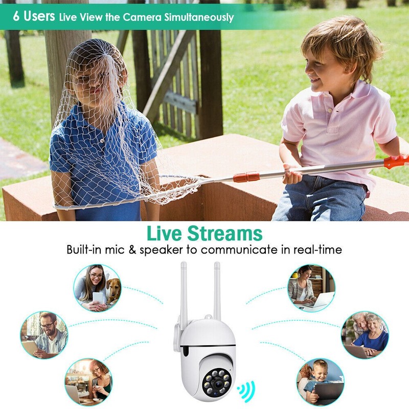 5G & 2.4G Wi-Fi 1080P Security Camera System Outdoor Home Night Vision Cam gallery