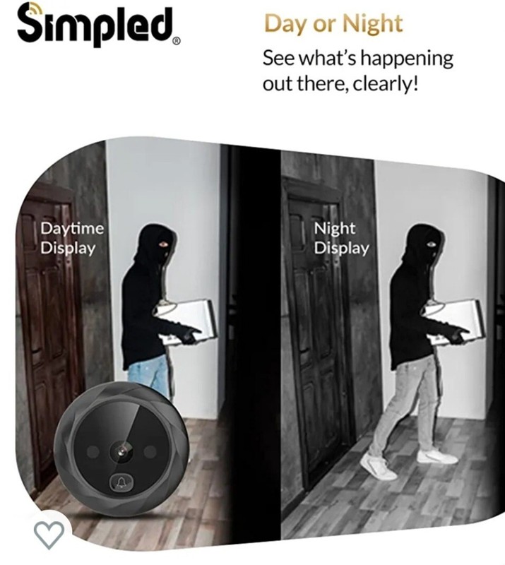 SIMPLED Digital Door Viewer Internal Memory Cyclic Recording gallery