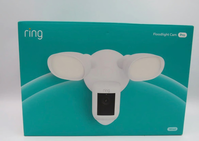 Ring Floodlight Cam Pro 2K B0CG6VFFVL White NEW SEALED 3D Motion Detection WiFi