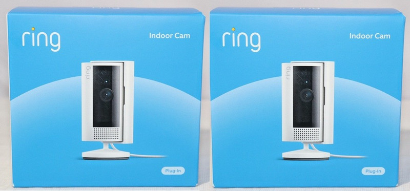 2- Ring Indoor Cam 2nd Gen Plug-In 1080p HD WiFi Security Camera White