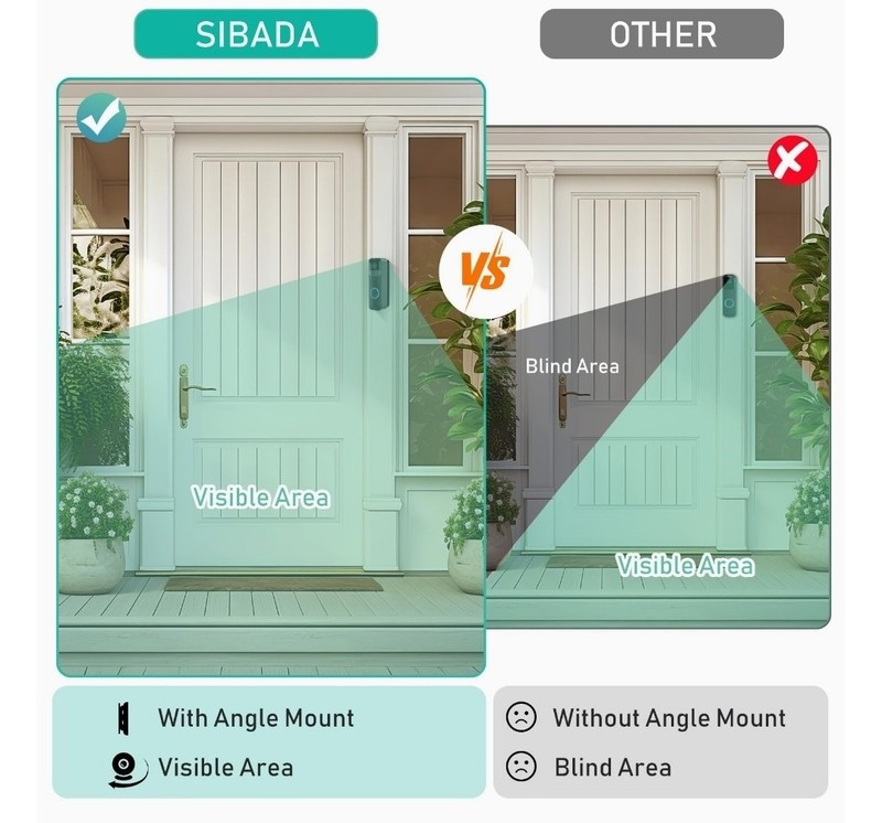 Blink Doorbell Angle Mount, 30–55 Degrees Angle Mount for Blink Video Doorbell gallery