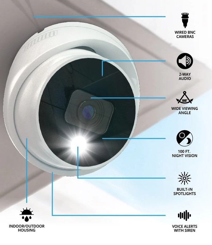 Night Owl CM-FTD4LS-D, Add-on Wired Spotlight Dome Camera, 2K 2560x1440 (4MP) gallery