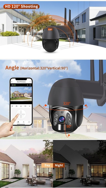 24/7 WIFI / 4G PTZ Solar Powered Camera Security Home Camera Outdoor TUYA gallery