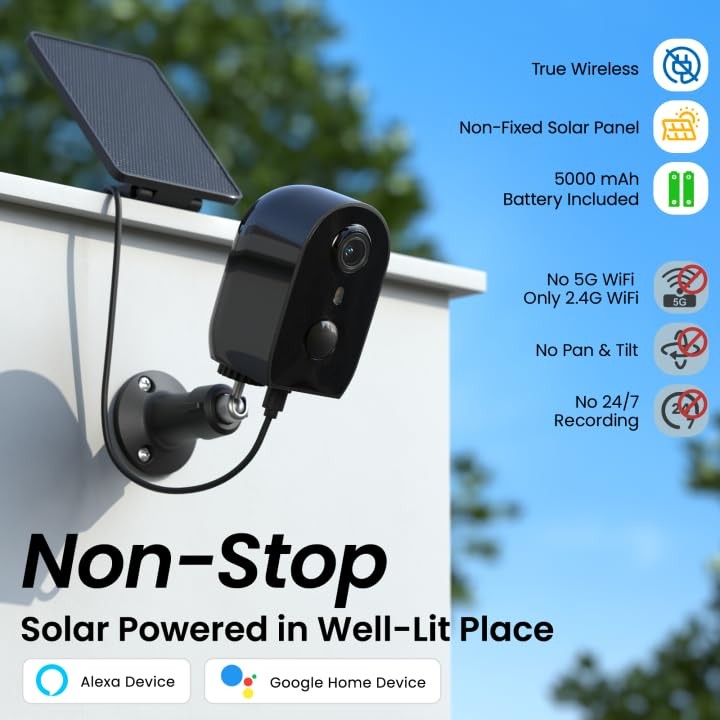 Solar Cameras Wireless Outdoor, Motion Detection, Y8 2Pack gallery