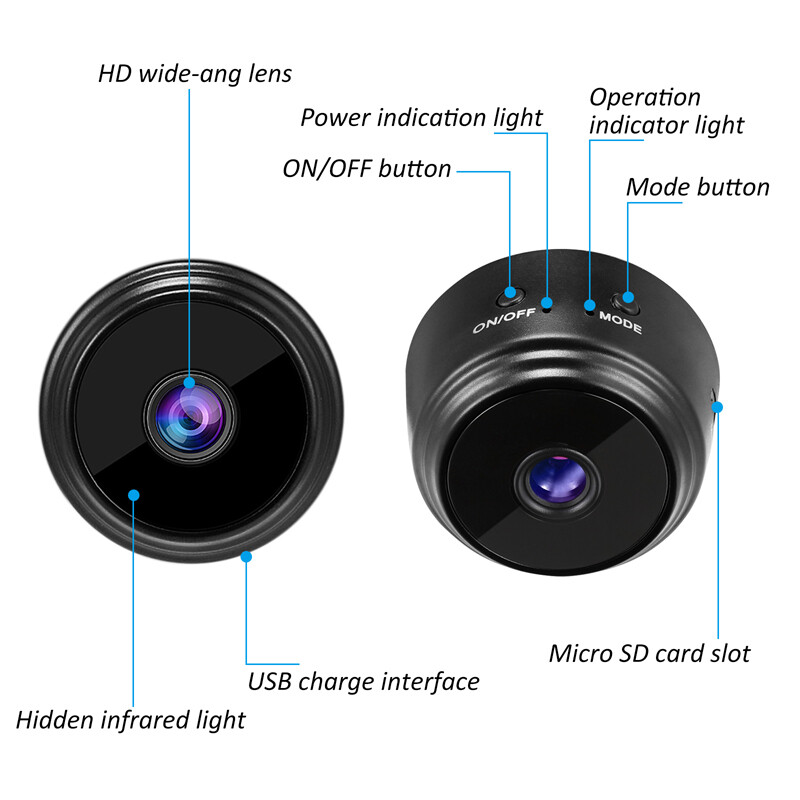 2/4 Mini Camara Oculta Espia De Seguridad WiFi 1080P Inalambrica Con Audio Video gallery
